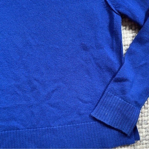 Frances Austen Cashmere Crew Neck Sweater Blue Small - Picture 4 of 6